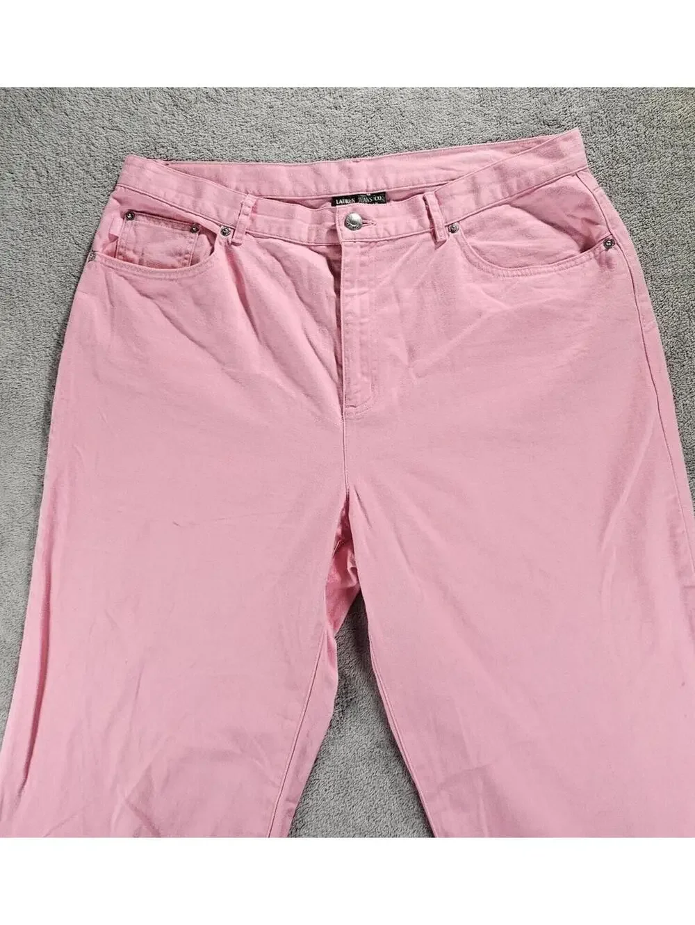 Ralph‎ Lauren Pink Cotton Capri Pants Size 14 Preppy Old Money Coastal Grandma